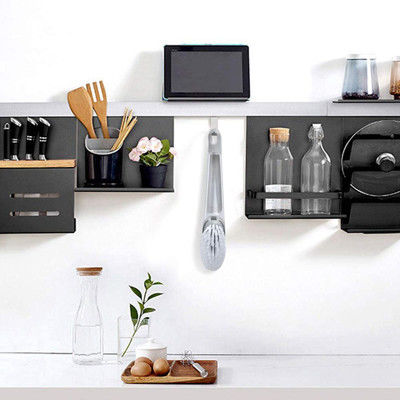 Le pot Pan Scrubbing Gray Plastic Dish d'évier de cuisine balayent avec le distributeur de savon