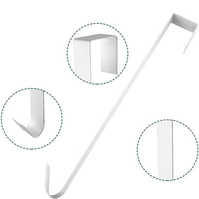 Cintre blanc de guirlande de noir simple de crochet en métal pour Front Door