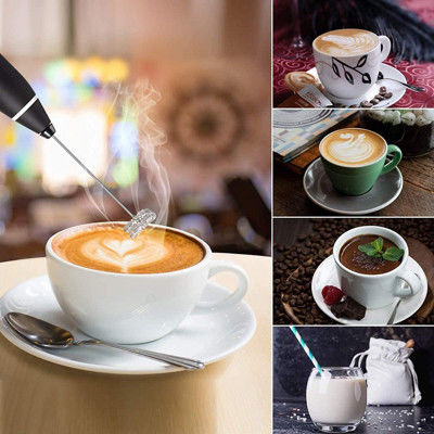 USB Rechargeable Immersion Blender Mini Mousseur pour Cappuccino Latte Coffee Egg