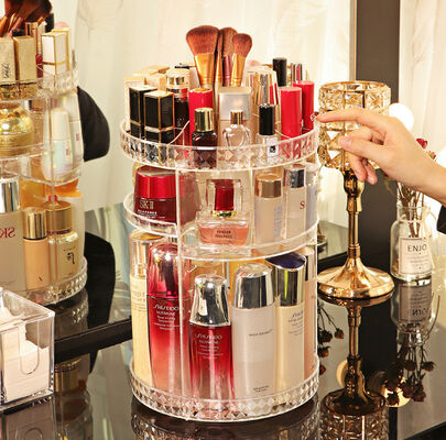 360 degrés acrylique réglable tournant la rangée cosmétique de l'organisateur 4