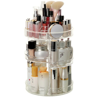 360 degrés acrylique réglable tournant la rangée cosmétique de l'organisateur 4