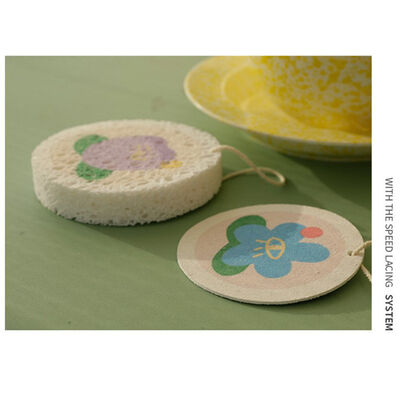 Les approvisionnements mignons de cuisine en vrac de compression de bande dessinée bombent l'éponge de lavage réutilisable