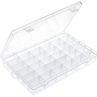 Bijoux en plastique clairs de Box For Storage d'organisateur de 36 grilles