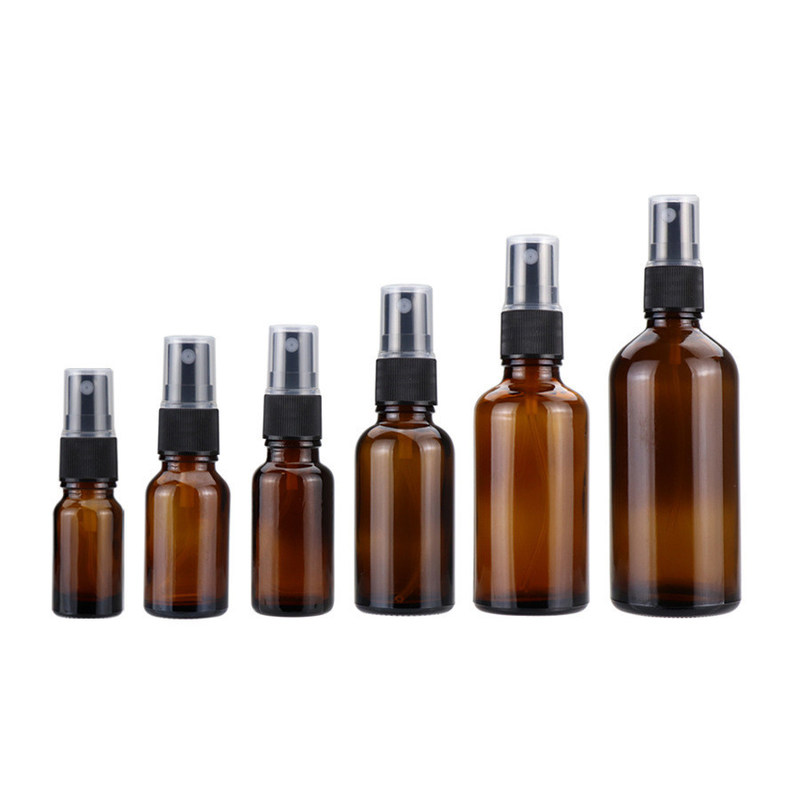30ml 50ml 100ml Amber Glass Spray Bottles pour la bouteille de jet de brouillard d'huiles essentielles