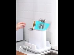 Plastic Multifunctional Kitchen Tableware Knife and Spoon Storage Rack
