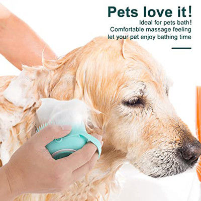 Distributeur mou multicolore de shampooing de brosse de silicone pour Cat Dog Pets