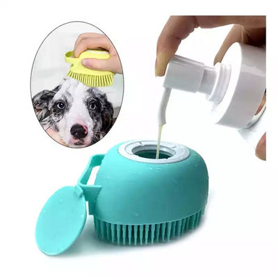 Distributeur mou multicolore de shampooing de brosse de silicone pour Cat Dog Pets
