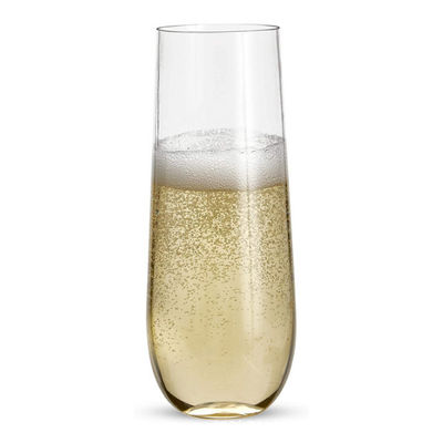 9 onces Champagne Glasses Clear Plastic Unbreakable de plastique