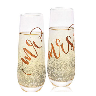 9 onces Champagne Glasses Clear Plastic Unbreakable de plastique