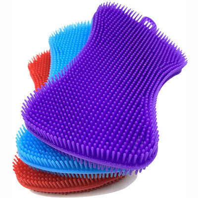 Le plat multicolore de silicone de catégorie comestible éponge pour la cuisine