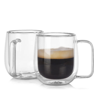 mur en verre de tasse de café de l'espace libre 12oz le double a isolé des verres