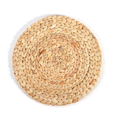 Tapis de place de Hyacinth Round Braided Rattan Woven de l'eau 25cm