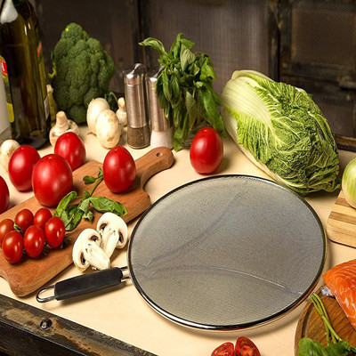 Écran argenté d'éclaboussure d'acier inoxydable pour faire frire Pan Bulk Kitchen Supplies