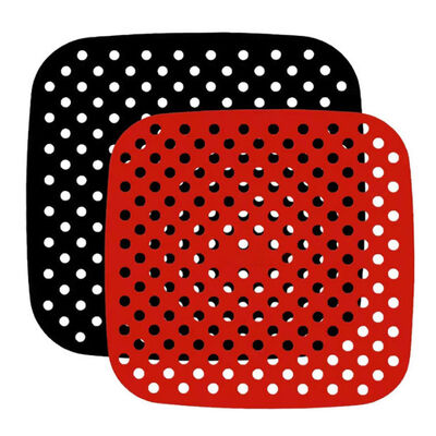 Friteuse carrée réutilisable Mat Non Stick d'air de silicone 21cm