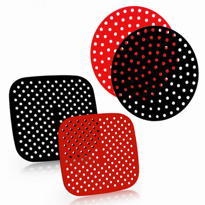 Friteuse carrée réutilisable Mat Non Stick d'air de silicone 21cm