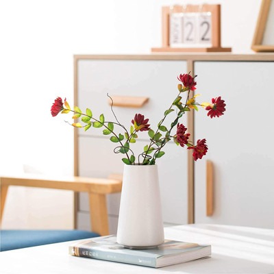 Vase en céramique blanc à style de minimalisme pour le bureau de salon de cuisine de chambre à coucher