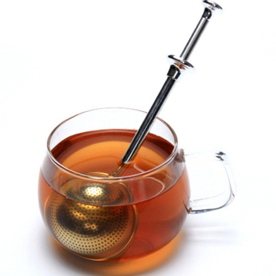 Longue poignée d'infuseurs de boule de thé d'acier inoxydable pour des épices de thé de feuille