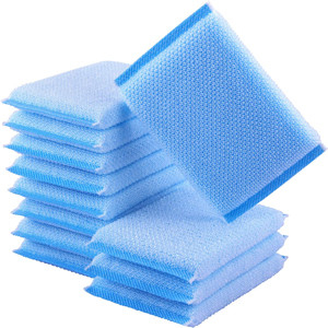 Tampons à récurer bleus en nylon durables et réutilisables