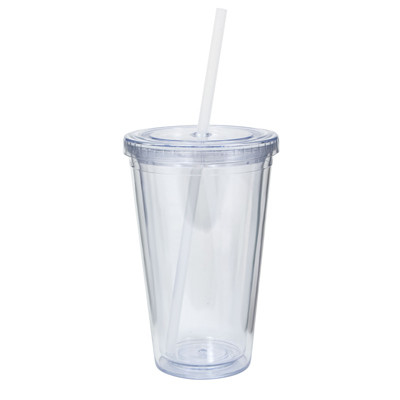 Gobelets à double paroi isolés transparents de 32 oz PS