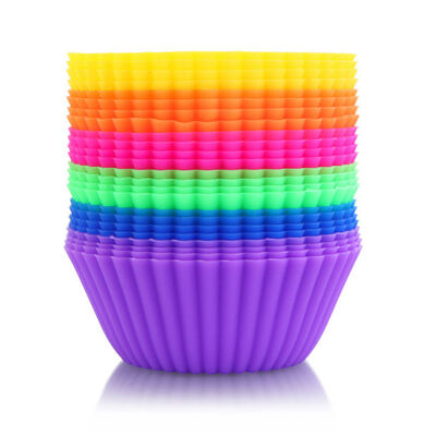 Moules à gâteaux antiadhésifs Doublures de cupcakes en silicone réutilisables