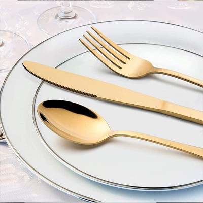 Couverts Ustensiles De Cuisine Or Argenterie En Acier Inoxydable