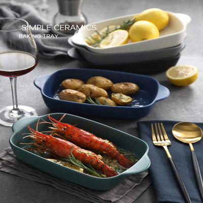 Petit plat de cuisson rectangulaire en céramique pour four Ustensiles de cuisson