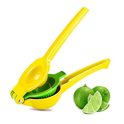 Presse-fruits 2-In-1Modern de citron de presse-fruits de main en métal jaune
