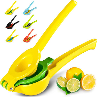 Presse-fruits 2-In-1Modern de citron de presse-fruits de main en métal jaune