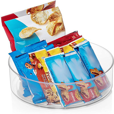 Organisateur tournant clair de plastique rond For Kitchen de stockage de plaque tournante