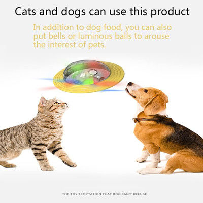 Planète en plastique bleue jaune Toy Ball Dog Flying Saucer d'animal familier