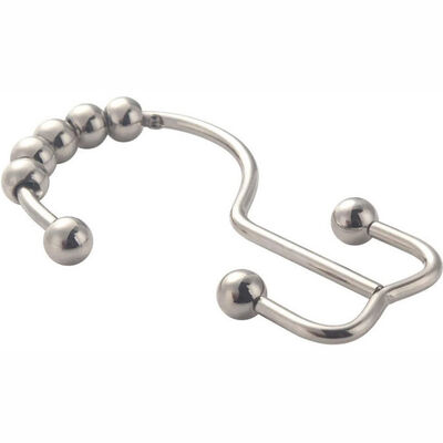 Anneaux de rideau en douche d'acier inoxydable pour le double glissement de salle de bains