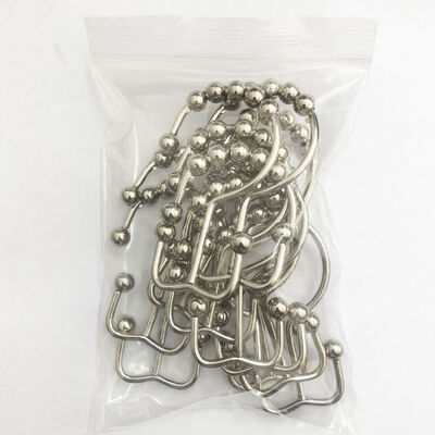 Anneaux de rideau en douche d'acier inoxydable pour le double glissement de salle de bains