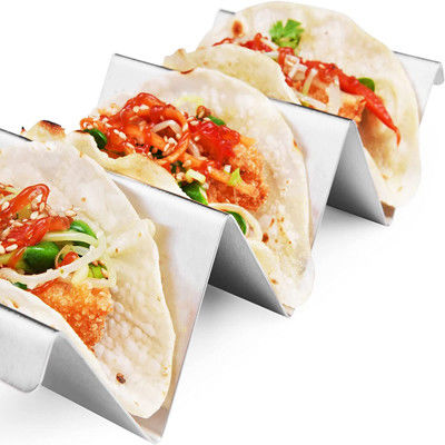 Les supports de Taco d'acier inoxydable de ruban entassent en vrac des approvisionnements de cuisine