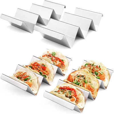 Les supports de Taco d'acier inoxydable de ruban entassent en vrac des approvisionnements de cuisine
