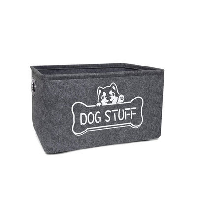 Chien Cat Pet Toy Storage Bin de ménage avec des poignées en métal