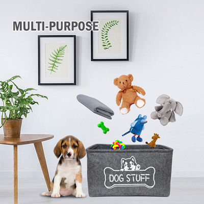 Chien Cat Pet Toy Storage Bin de ménage avec des poignées en métal
