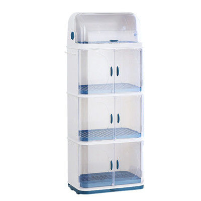 Support en plastique de cuvette de comptoir de cuisine multicolore avec la couverture de couvercle