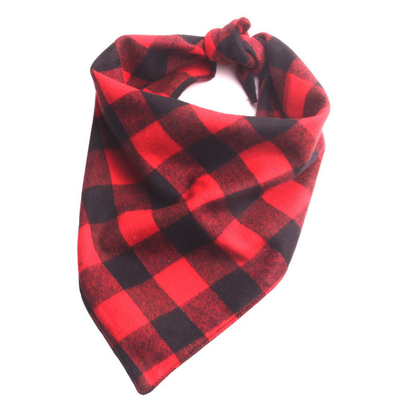 Petit coton 100% moyennement grand de Bandana de chien de plaid de Buffalo de chiots de chiens