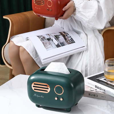 Rétro matériel par radio de Tissue Box Plastic de modèle de cru de bureau