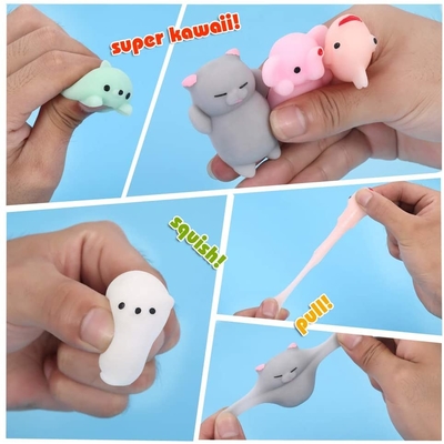 50PCS TPR Mini Animal Squishy Stress Toys Mochi's Fidget Toys Pour Le Soulagement Du Stress