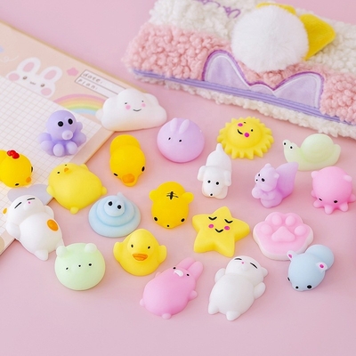 50PCS TPR Mini Animal Squishy Stress Toys Mochi's Fidget Toys Pour Le Soulagement Du Stress
