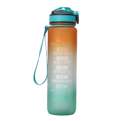 la bouteille d'eau de 32 onces avec la bouteille d'eau potable libre de la paille BPA avec des heures augmentent la prise d'eau de durant toute la journée