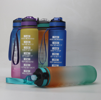 la bouteille d'eau de 32 onces avec la bouteille d'eau potable libre de la paille BPA avec des heures augmentent la prise d'eau de durant toute la journée