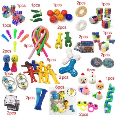 Les ornements de Noël de Halloween de 50 paquets remuent ensemble sensoriel de jouets