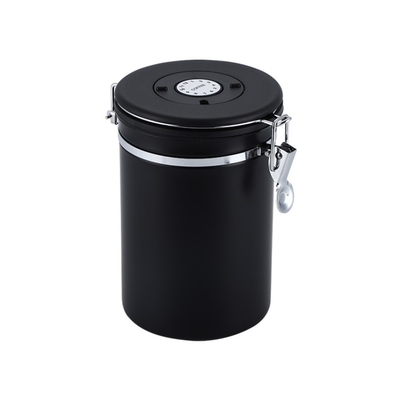 boîte métallique essentielle de Tools Coffee Airtight de barman de l'acier inoxydable 500g avec la valve et la cuillère de CO2