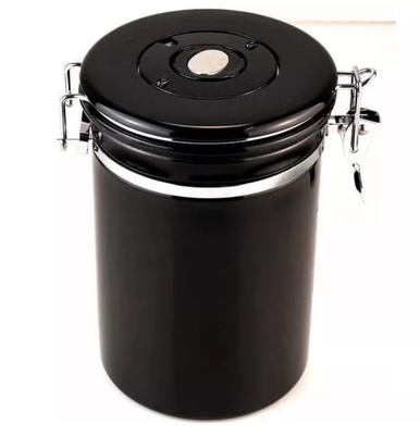 boîte métallique essentielle de Tools Coffee Airtight de barman de l'acier inoxydable 500g avec la valve et la cuillère de CO2