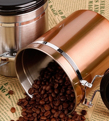boîte métallique essentielle de Tools Coffee Airtight de barman de l'acier inoxydable 500g avec la valve et la cuillère de CO2