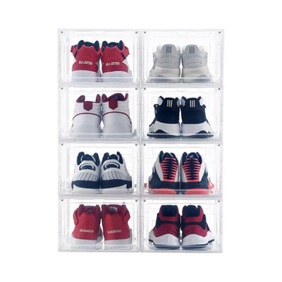 Boîte à chaussures magnétique en plastique de récipient d'entreposage de ménage
