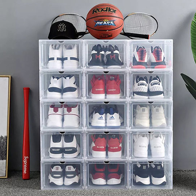 Boîte à chaussures magnétique en plastique de récipient d'entreposage de ménage