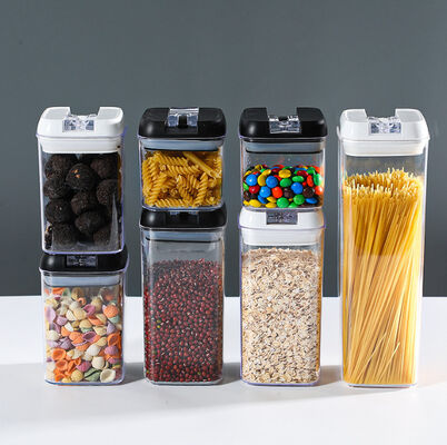 récipient d'entreposage hermétique libre de ménage de cuisine de 7pcs BPA avec les couvercles faciles de serrure